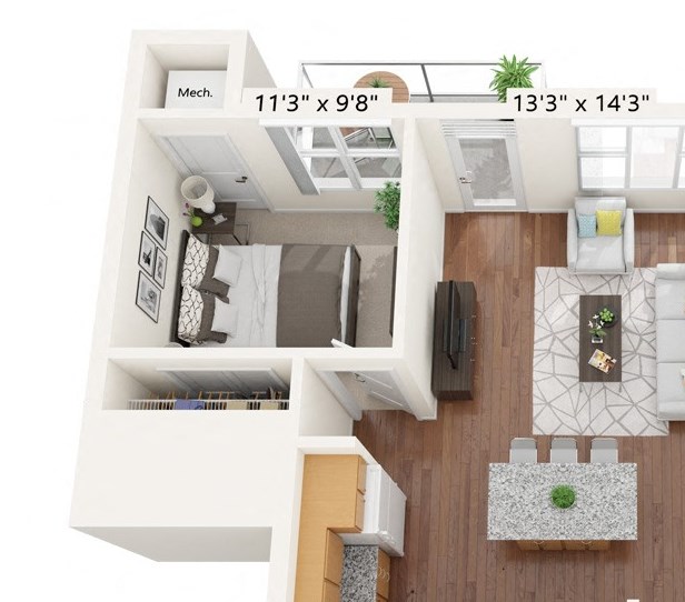 Brighton Oaks_2 Bedroom Floor Plan